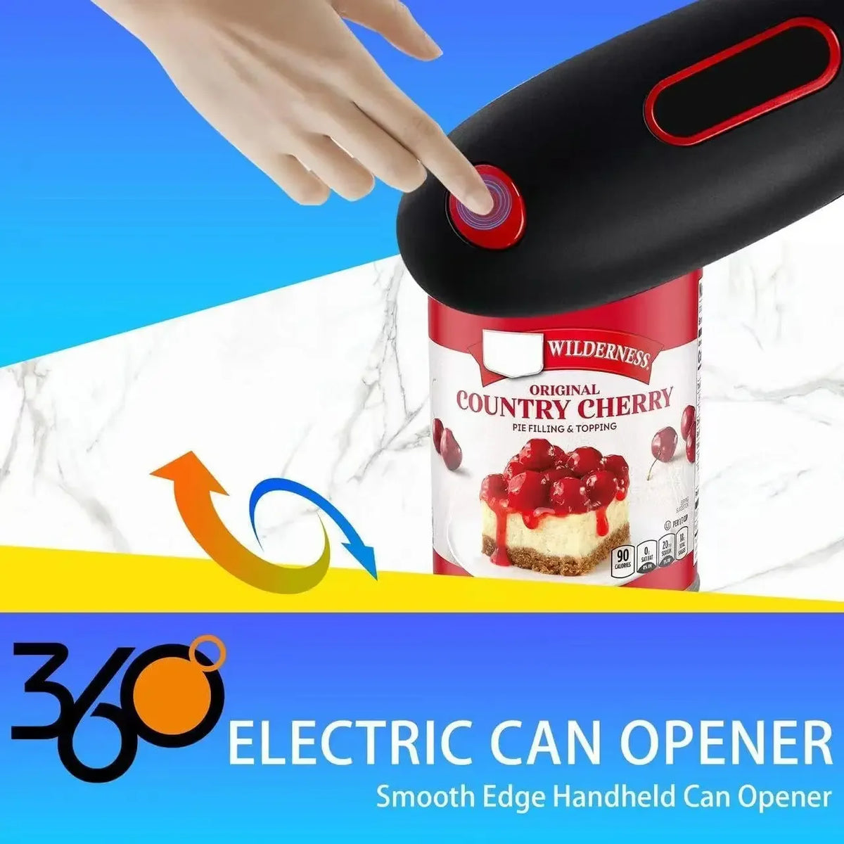 Electric Can Opener One Touch No Sharp Edge Can Opene Machine Battery Powered Portable Automatic Jar Opening Kitchen Tool Gadget