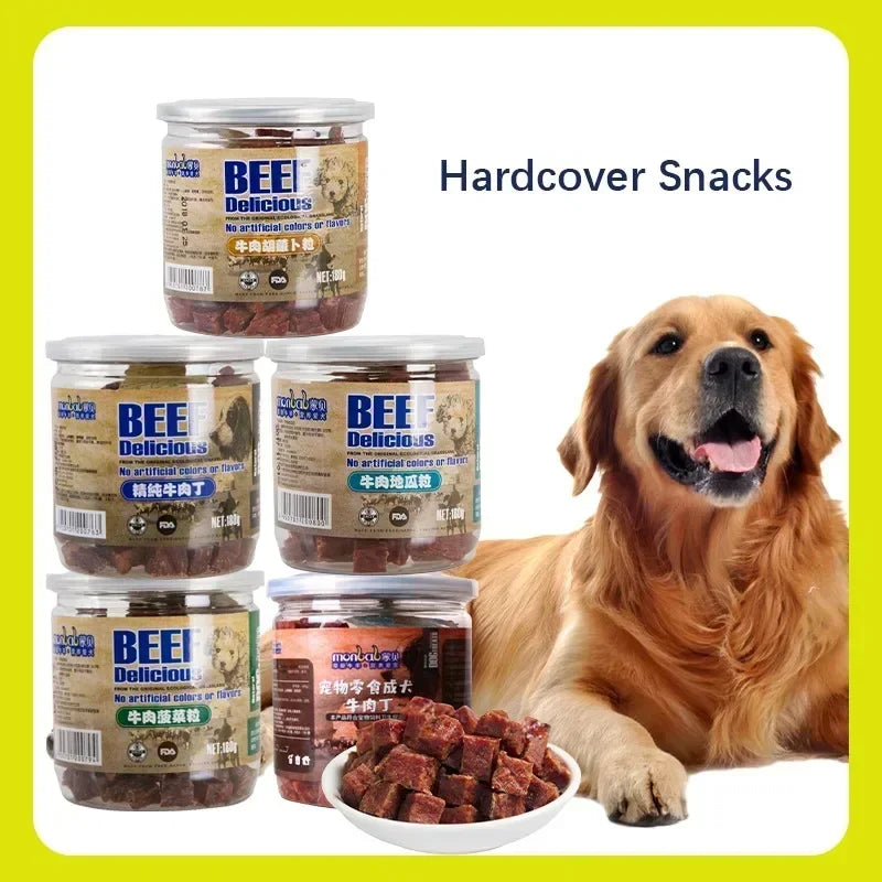 Pet Dog Snacks Food Beef Cubes Vegetables Calcium Supplements Meat Dried Dog Training Rewards Snacks Nutritious Delicious Food