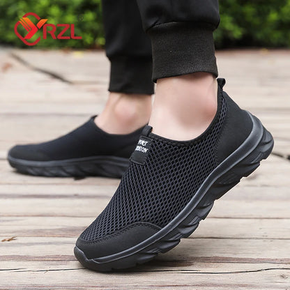 YRZL New Running Shoes for Men Breathable Sports Shoes Lightweight Fashion Summer Breathable Sneakers for Men Plus Size 38-46
