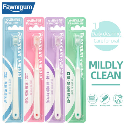 Fawnmum Toothbrush Ultra-fine Soft Toothbrush Antibacterial Protect Gum Health Tooth Brush Oral Hygiene Teeth Cleaning Tools