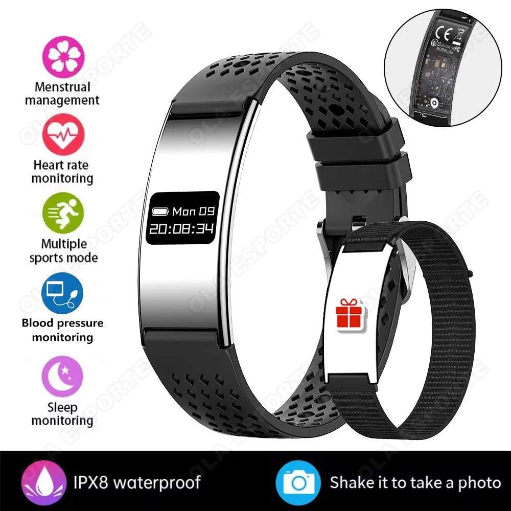 2026 New Smart Bracelet Ultra-thin Heart Rate Blood Oxygen Sleep Monitor IPX8 Waterproof Smart Watch Sports Women Men Band Ht30