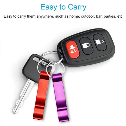 24Pcs Bottle Opener Keychain Aluminum Beer Bottle Openers Metal EDC Soda Keyring Tool Gift