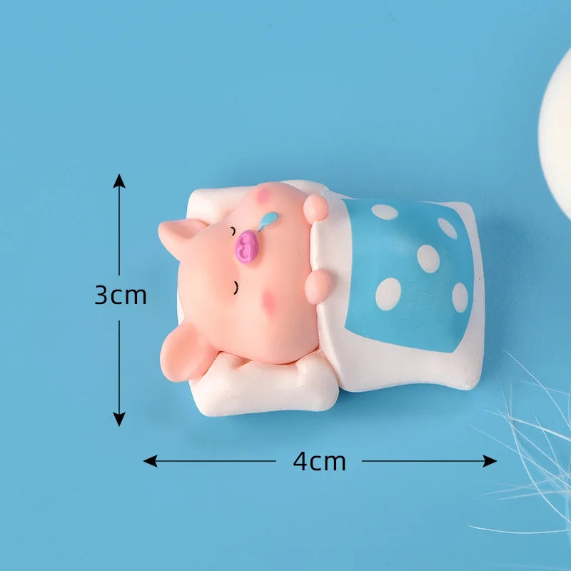 Kawaii Pig Resin Diy Home Decoration Figurines Dollhouse Moss Terrarium Landscape Accessories Fairy Garden Miniatures Room Decor