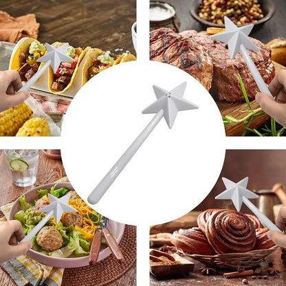 New Portable Salt Pepper Shakers Refillable Magical Star Wand Spice Dispenser Seasoning Shaker Set Kitchen & Dining BBQ Supplies