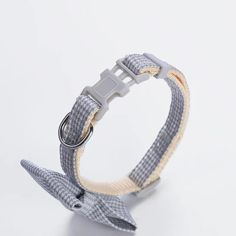 Pet Collar Adjustable Durable Cat Collars Cute Bow Kitten Necklace Soft Bell Puppy Lead Pet Product Dog Supplies Cat Accessories