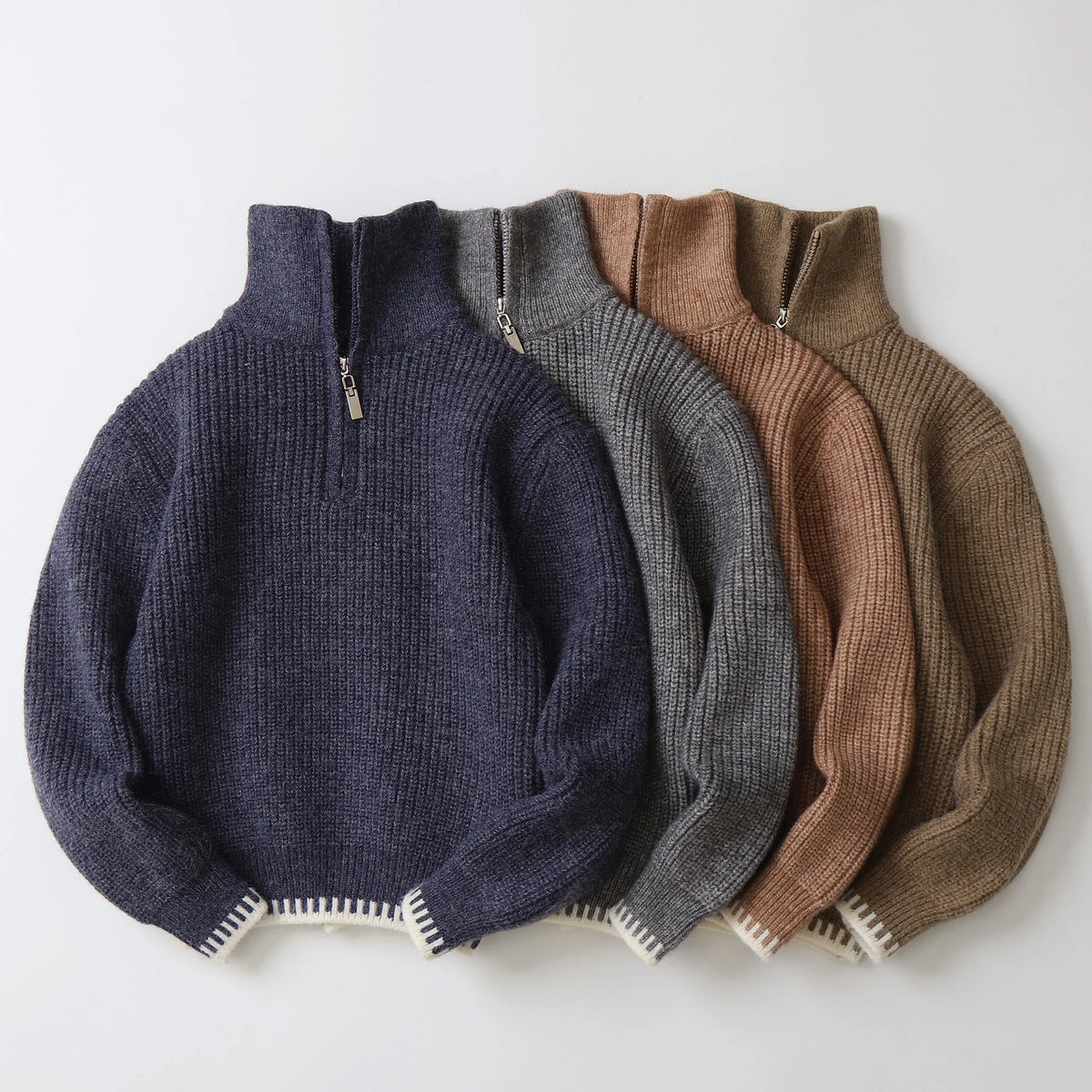 2024New Edition Children's Sweater Boys Winter Clothing Half Zipper Cotton Cashmere Sweater Outdoor Clothes Autumn Kid Outerwear
