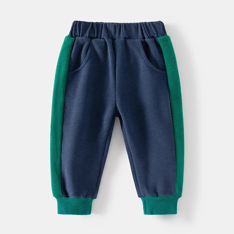 IYEAL New 2024 Spring Boys' Clothes Set  Kids Boys Contrast Color Long Sleeve Sweatshirts Tops + Long Pants Toddler Clothes Set