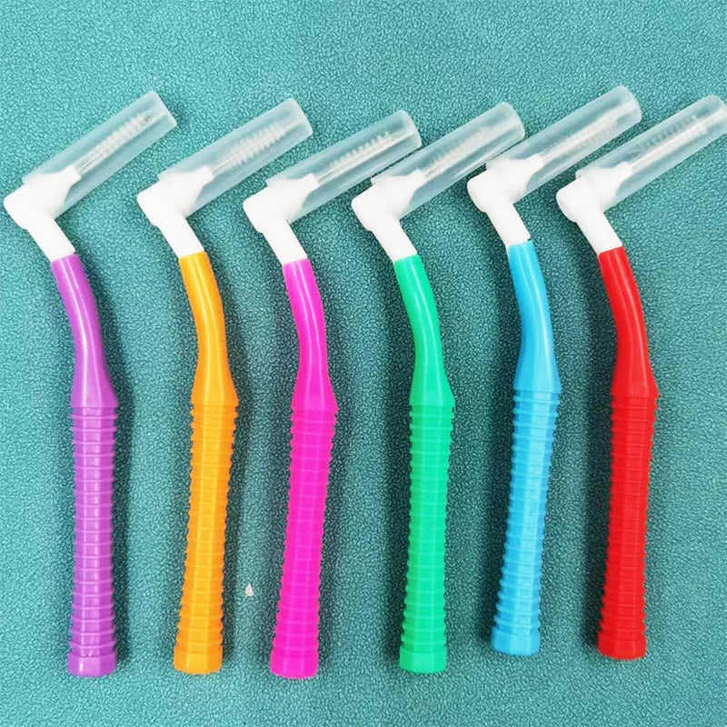 20Pcs/box Shape Push-Pull Interdental Brush Orthodontic Toothpick Teeth Whitening Tooth Pick ToothBrush Oral Hygiene Care