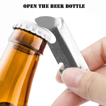 1pc Multifunction Can Opener Folding Mini Opener Safety Side Cut Manual Tin Polished Stainless Steel Opener Cans Kitchen Tools