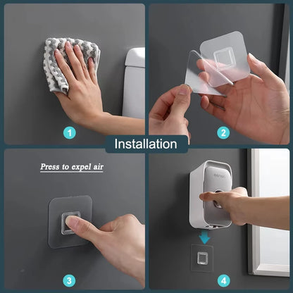 Toothpaste Dispenser Wall Mounted Bathroom Toothpaste Squeezer With Toothbrush Holder Rack Manual Operation Toothpaste Squeezer
