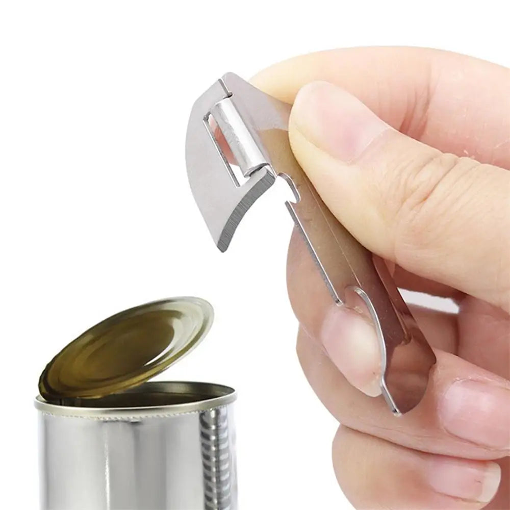 1pc Multifunction Can Opener Folding Mini Opener Safety Side Cut Manual Tin Polished Stainless Steel Opener Cans Kitchen Tools