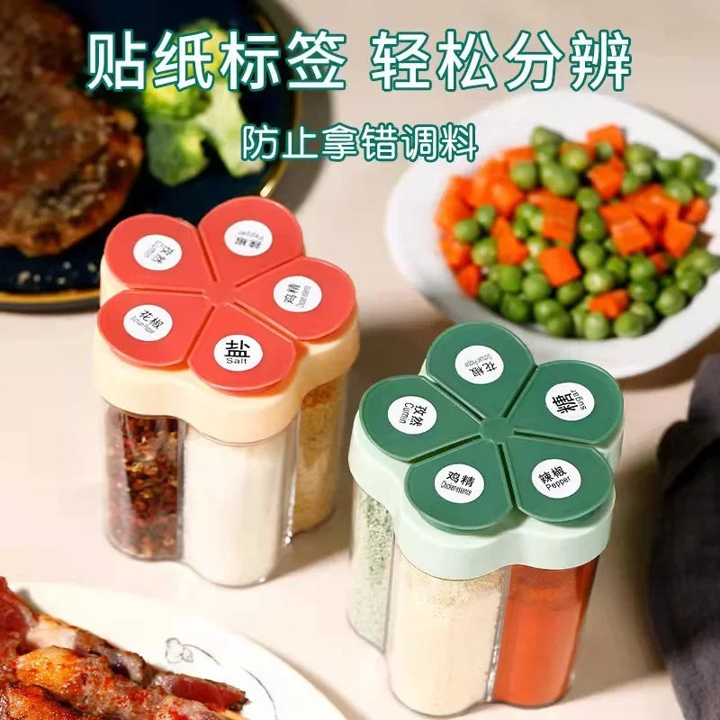 Seasoning Jar Plastic Container Seasoning Bottle Spice Organizer Outdoor Camping Seasoning Container Kitchen Gadget Sets