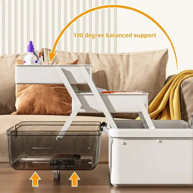 1pc White Large Capacity Medicine Box For Home Medicine Storage Multi Layer Classification Home Medicine Box