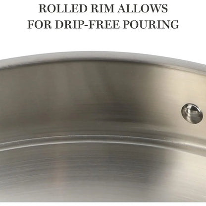 Castelle 10 Piece 18/8 Stainless Steel Induction Safe Pots and Pans Non-Toxic Cookware Set
