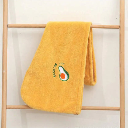 1Pc Embroidery Style Hair Drying Cap, Coral Fleece Thickened Hair Towel for Bathroom, Women's Absorbent Quick Drying Shower Cap,