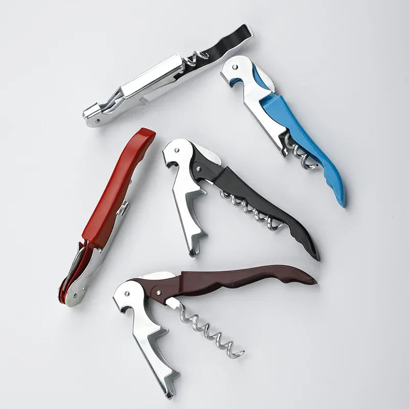 Multi-Functional 2 in 1 Bottle Openers Stainless Steel Wine Cork Screw Corkscrew Beer Cap Remover Kitchen Gadget Bar Accessories
