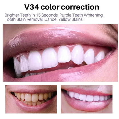 V34 Toothpaste 50ml Mousse Teeth Deep Cleaning Whitening Toothpaste Yellow Teeth Removing Tooth Stains Oral Cleaning Hygiene