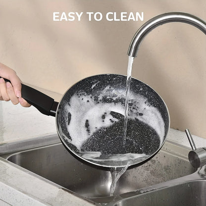Premium 9 PCS Nonstick Cookware Set with Black Granite Coating