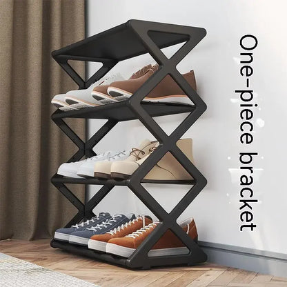 X-shaped Shoe Rack Multi-functional Assembled Shoe Cabinet Household Dust-proof Storage Simple Household Assembled Shoe Rack