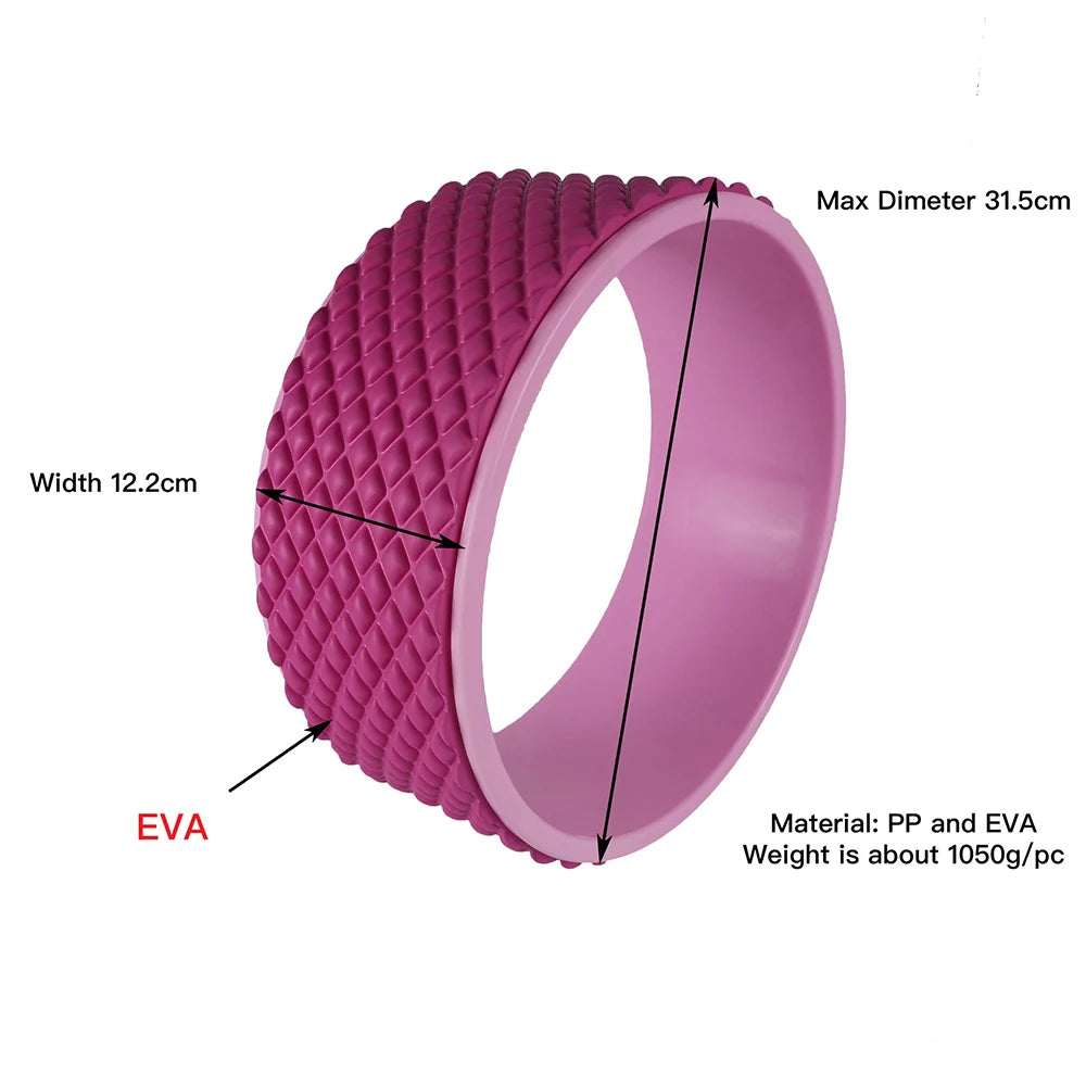 Yoga Wheel Exercise Trigger Point Muscle Massage Back Roller Pilates Ring Back Training Yoga Balance Accessory Increase Mobility
