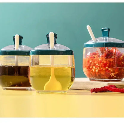 Kitchen Light Luxury Salt Monosodium Glutamate Seasoning Box Salt Shaker Seasoning Combination Set Seasoning Bottle Can
