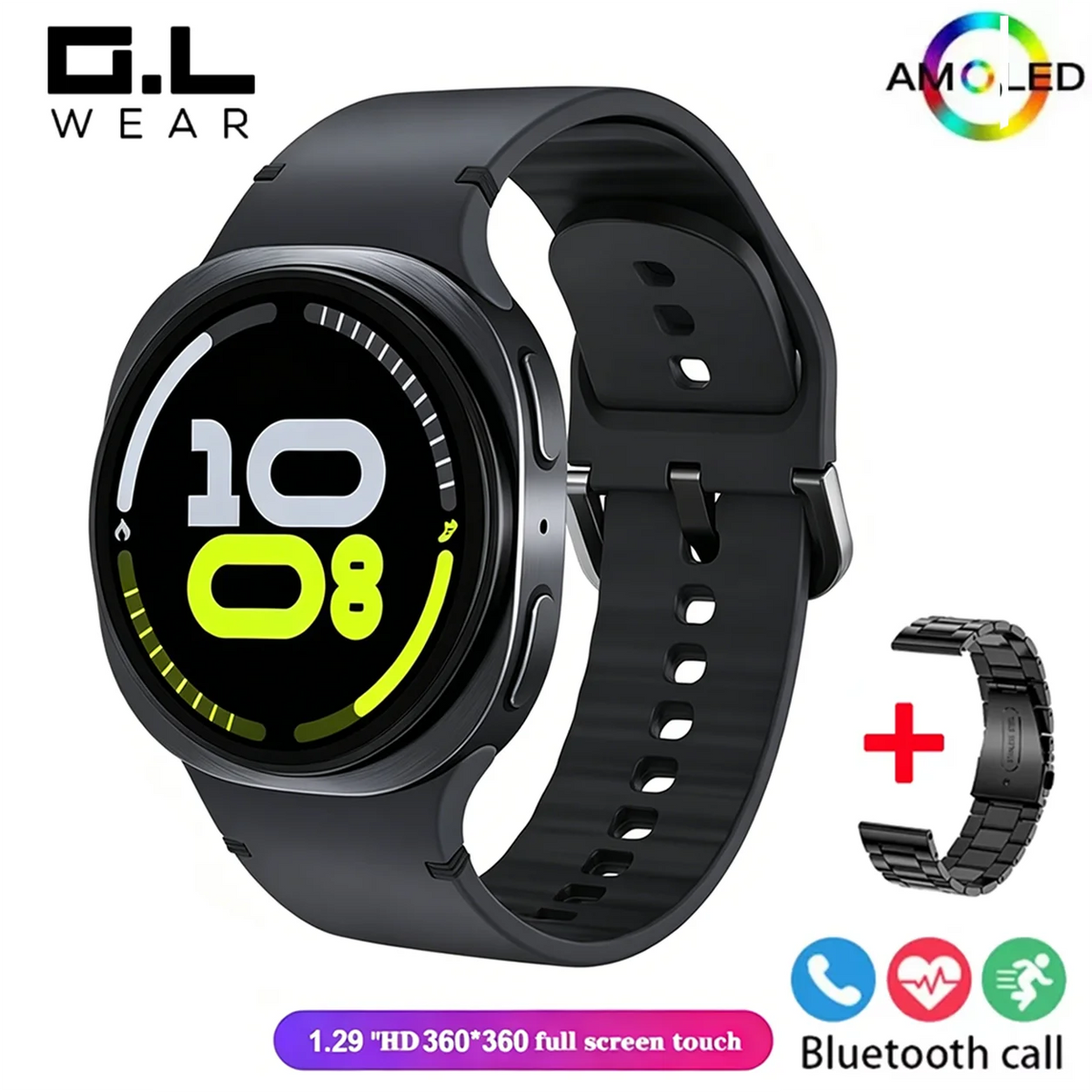 2026 New Smart Watch Game Dial Dynamic Dial Bluetooth Call Wireless Charging Fitness Tracker Voice Assistant Gift