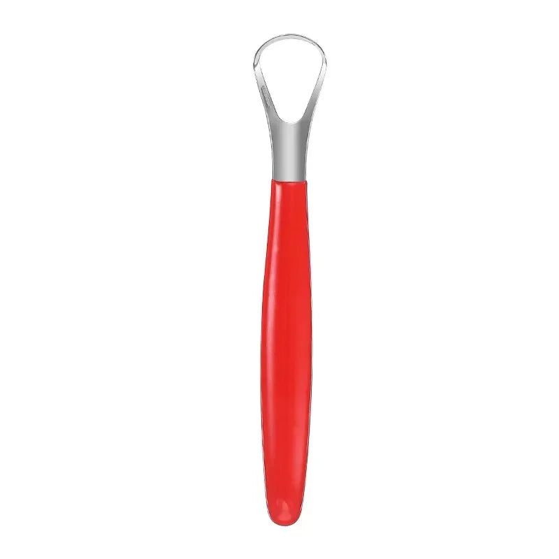 Three-color Stainless Steel Tongue Scraper Tongue Odor Cleaner Opening + Dip Handle U-shaped Open Tongue Scraper Oral Cleaning