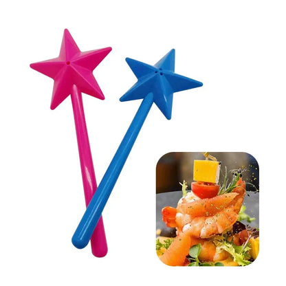 Portable Salt Pepper Shakers Refillable Magical Star Wand Spice Dispenser Seasoning Shaker Set Kitchen & Dining BBQ Supplies