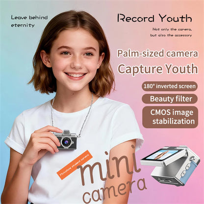 Mini Keychain Thumb Camera with 1080P HD Video Recording and 180° Flip Screen LCD Display Screen for Students 2026