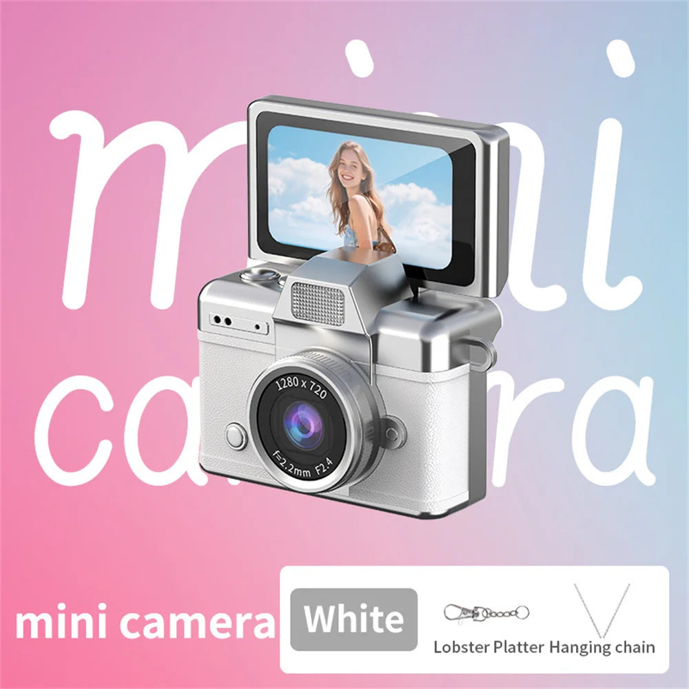 Mini Keychain Thumb Camera with 1080P HD Video Recording and 180° Flip Screen LCD Display Screen for Students 2026