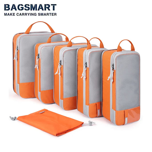 BAGSMART Packing Cubes Compression Storage Bag Travel Lightweight Suitcase Organizer Accessories  Luggage Organizer Travel Bag