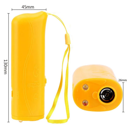 3 in 1 et Dog Repeller Anti Barking Device Ultrasonic Dog Repeller Stop Bark Control Training Supplies With LED Flashlight