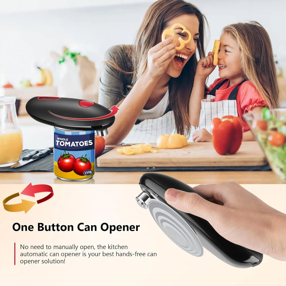 Electric Can Opener One Touch No Sharp Edge Can Opene Machine Battery Powered Portable Automatic Jar Opening Kitchen Tool Gadget