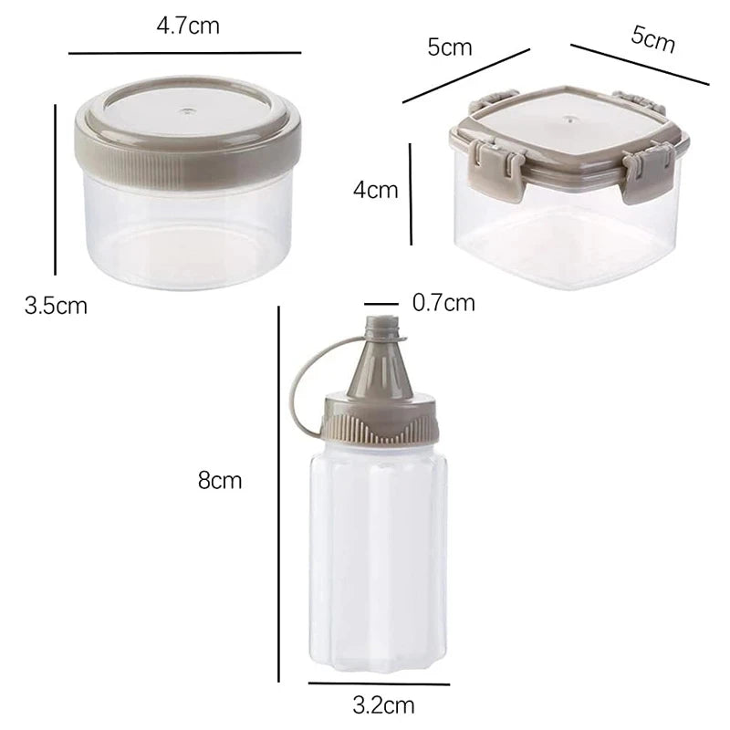 4/2Pcs Sauce Squeeze Bottle Portable Mini Plastic Seasoning Box Salad Dressing Containers Jam Barbecue Spice Jar Kitchen Tools