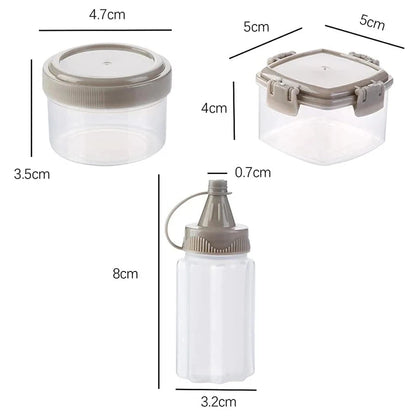 4/2Pcs Sauce Squeeze Bottle Portable Mini Plastic Seasoning Box Salad Dressing Containers Jam Barbecue Spice Jar Kitchen Tools
