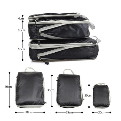 Travel Storage Bag Compressible Packing Cubes Travel Suitcase Luggage Organizer Foldable Waterproof Nylon HandbagTravel Bag