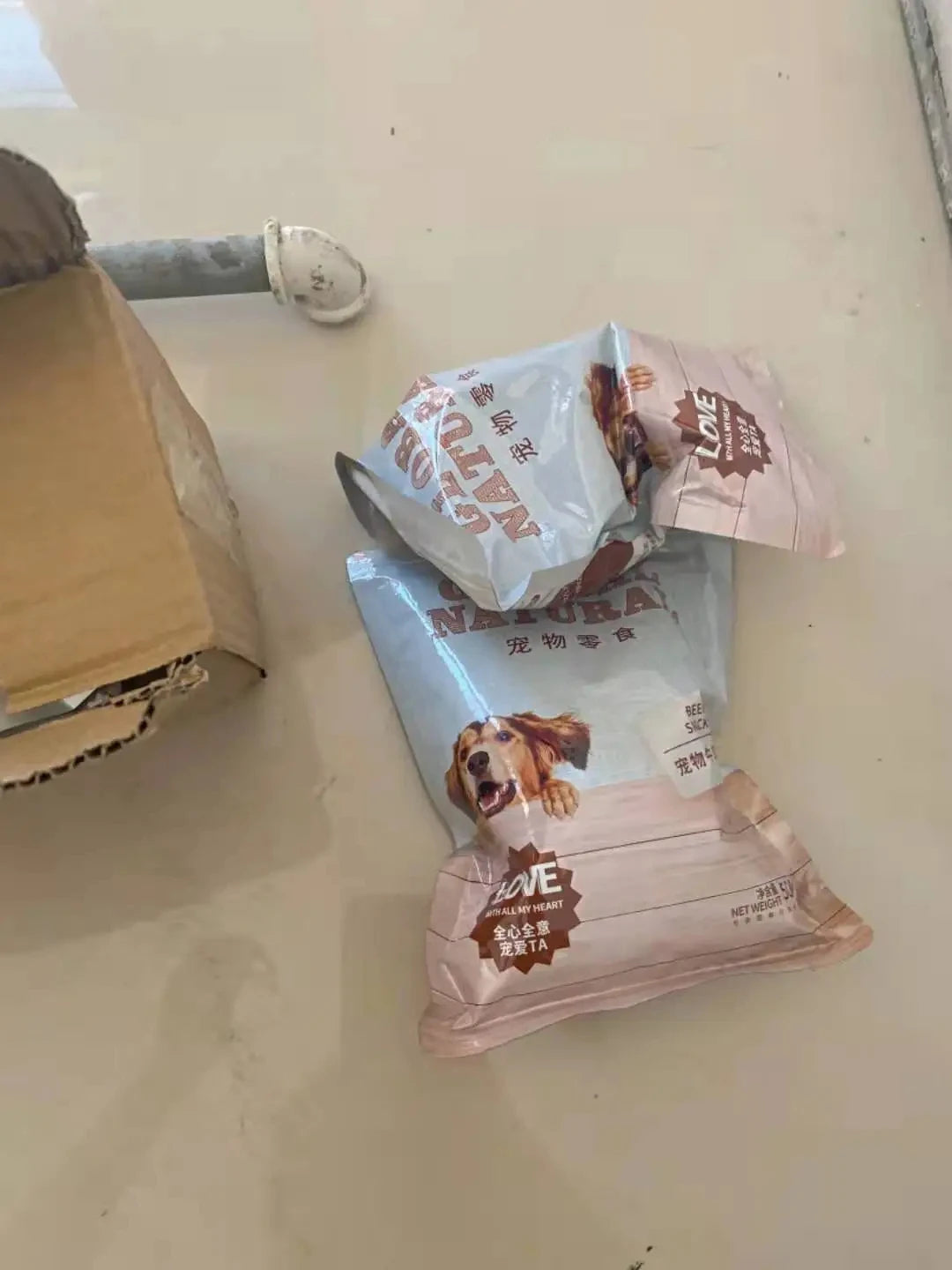 Dog snacks beef grain 500g Teddy golden retriever pet calcium training molars dog food mixed rice dried meat