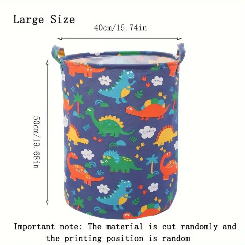 Cotton Linen Dirty Laundry Basket Foldable Round Waterproof Organizer Bucket Clothing Children Toy Home Large Capacity Storage