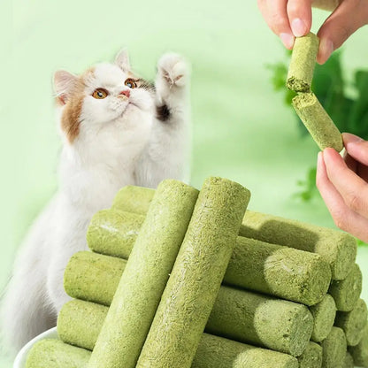 1/3/6pcs Cat Grass Scented Stick Pet Snacks Hairball Removal Mild Hair Row Ready To Eat Cat Teeth Cleaning Sticks Pet Supplies