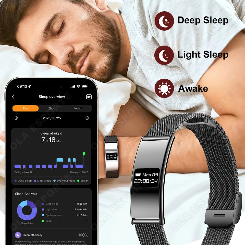 2026 New Smart Bracelet Ultra-thin Heart Rate Blood Oxygen Sleep Monitor IPX8 Waterproof Smart Watch Sports Women Men Band Ht30