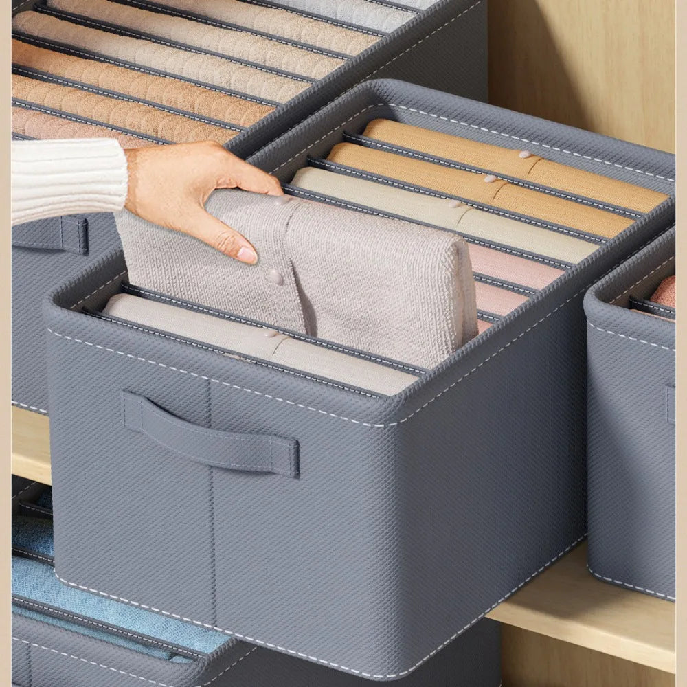 Clothes Organizer Trousers Clothes Jeans Storage Box Underwear Bra Socks Artifact Compartment Box Wardrobe Clothes Organizer