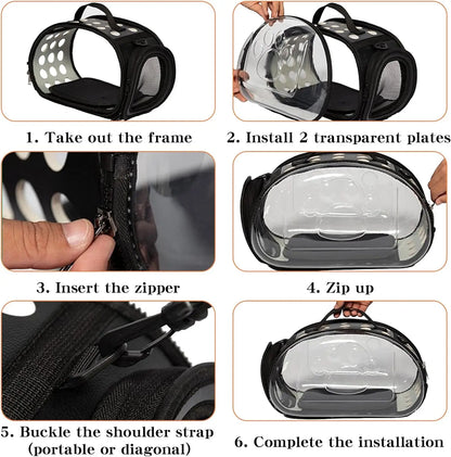 Transparent Foldable Pet Carrier