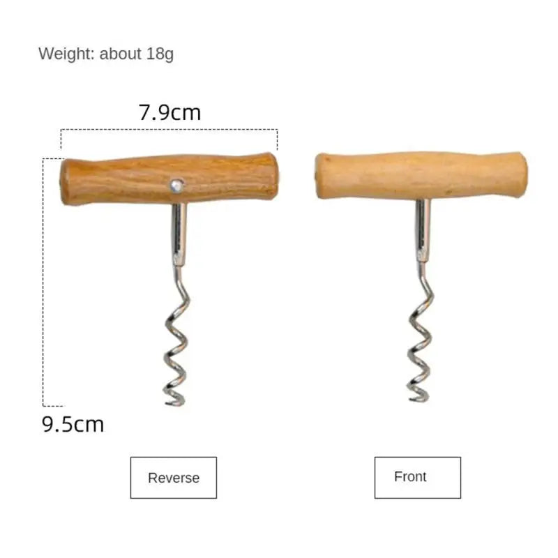 Wine Opener With Wooden Handle Screw Opener Wine Beer Tool Bar Wood Handle Corkscrew Professional For Kitchen New Gadget Kitchen