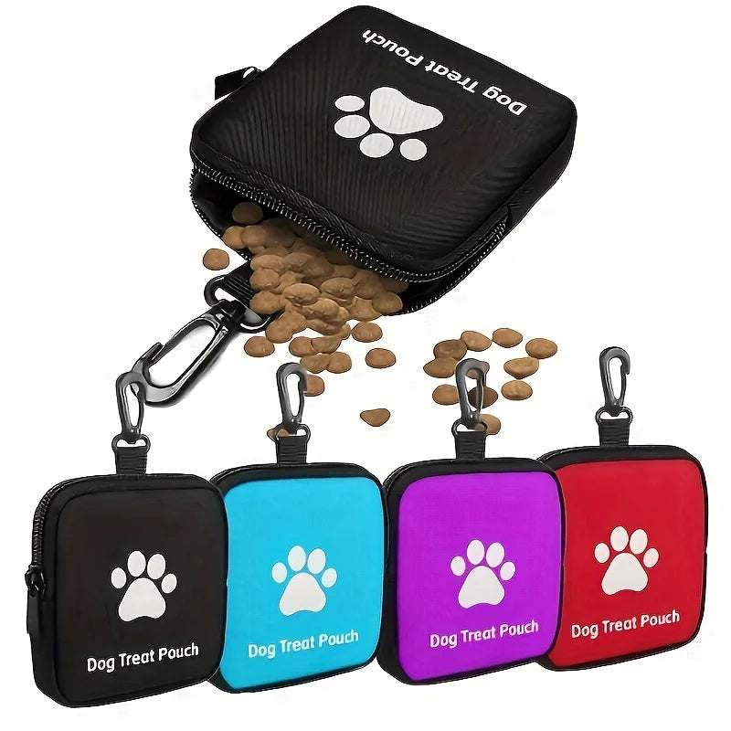 1pc Zippered Dog Training Treat Bag - Portable Pet Snack Pouch with Zipper, Spill-Proof Design - For Dog Owners, Trainers