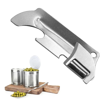 1pc Multifunction Can Opener Folding Mini Opener Safety Side Cut Manual Tin Polished Stainless Steel Opener Cans Kitchen Tools