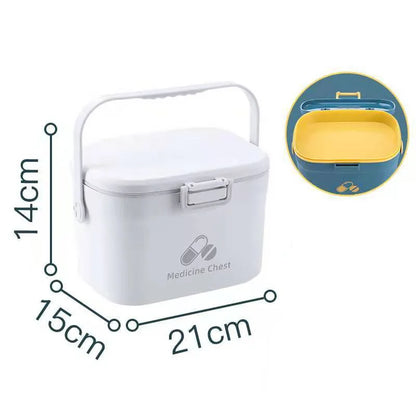 Large Capacity Family Medicine Organizer Box Portable First Aid Kit Medicine Storage Boxes Organizers Plastic Organizing Home