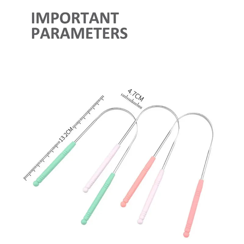 혀 스크레퍼 Hot 1PC Stainless Steel Tongue Scraper Cleaner Fresh Breath Cleaning Coated Tongue Toothbrush Oral Hygiene Care Tools