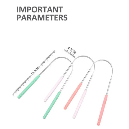 혀 스크레퍼 Hot 1PC Stainless Steel Tongue Scraper Cleaner Fresh Breath Cleaning Coated Tongue Toothbrush Oral Hygiene Care Tools