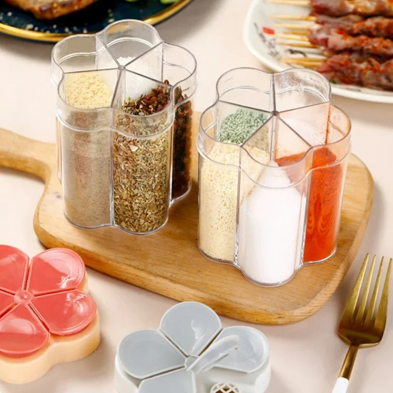Seasoning Jar Plastic Container Seasoning Bottle Spice Organizer Outdoor Camping Seasoning Container Kitchen Gadget Sets