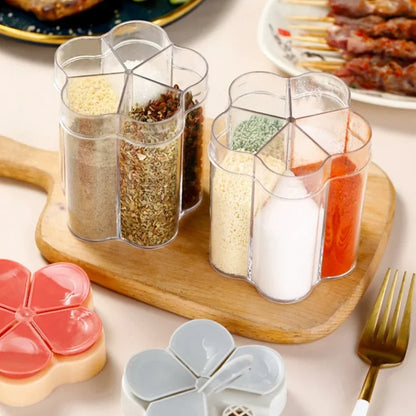 Seasoning Jar Plastic Container Seasoning Bottle Spice Organizer Outdoor Camping Seasoning Container Kitchen Gadget Sets